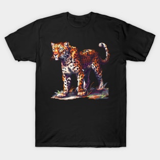 Pixelated Leopard Artistry T-Shirt